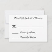 Royal Blue and Gold RSVP Mariage damassé R204 (Dos)