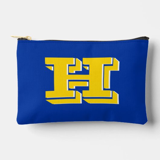 Royal Blue and Gold Team Pride Monogram Etui (Voorkant)