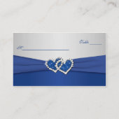 Royal Blue and Silver Joints Cartes de puces (Dos)