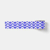 Royal blue and white diamond pattern lint (Voorkant)