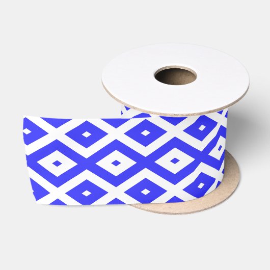 Royal blue and white diamond pattern lint (Spoel)