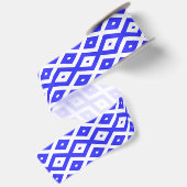 Royal blue and white diamond pattern lint (Achterkant)