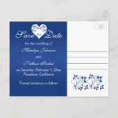 Royal Blue and White Enregistrer le Carte photo de (Dos)