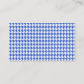 Royal Blue and White Houndstooth; Krijtbordlook Visitekaartje (Achterkant)