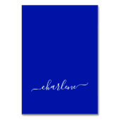 Royal Blue and White Nom élégant Cartes de place (Par défaut)
