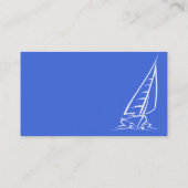 Royal Blue and White Sailing; Zeilboot Visitekaartje (Achterkant)
