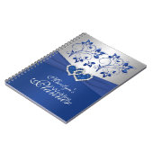 Royal Blue, Argent Coeurs Joints Carnet Floral (Côté gauche)