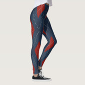 Royal Blue Argyle kerstpatroon Leggings (Rechts)