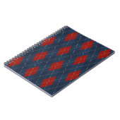 Royal Blue Argyle kerstpatroon Notitieboek (Linkerzijde)