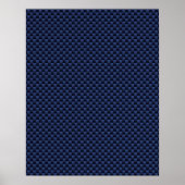 Royal Blue Automotive Carbon Fiber Weave Print (Voorkant)