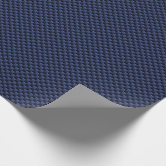 Royal Blue Automotive Carbon Fiber Weave Print Cadeaupapier (Hoek)