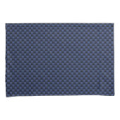 Royal Blue Automotive Carbon Fiber Weave Print Kussensloop (Voorkant-Rechts)