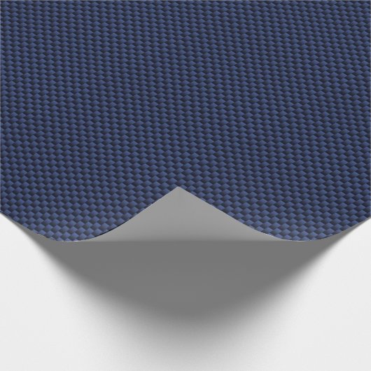 Royal Blue Automotive Carbon Fiber Weave Style Cadeaupapier (Hoek)