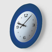 Royal Blue avec White Moon Center Horloge de cuisi (Angle)