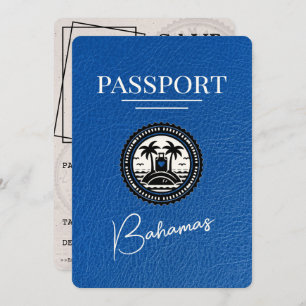 Royal Blue Bahamas Passport Bewaar de datum Save The Date