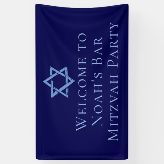 Royal Blue Bar Mitswa Party Ster van David Spandoek (Verticaal)