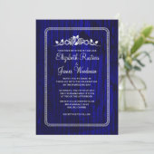 Royal Blue Barn Wood Wedding Invitations Kaart (Staand voorkant)