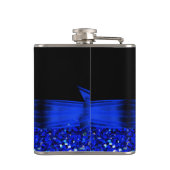 Royal Blue Black Diamond Wedding Verloving Heupfles (Achterkant)