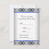 Royal Blue Black Lace RSVP (Achterkant)