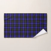 Royal Blue Black Plaid Bad Handdoek (Handdoek)