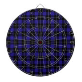 Royal Blue Black Plaid Dartbord (Voorkant)