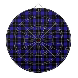Royal Blue Black Plaid Dartbord