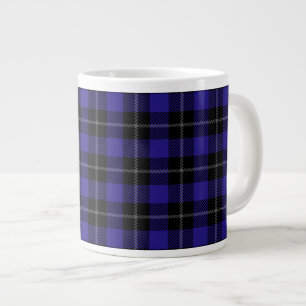 Royal Blue Black Plaid Extra Grote Beker