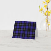 Royal Blue Black Plaid Kaart (Gele Bloem)
