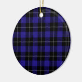 Royal Blue Black Plaid Keramisch Ornament (Links)