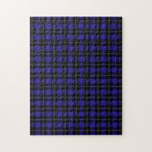 Royal Blue Black Plaid Legpuzzel