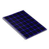 Royal Blue Black Plaid Notitieboek (Rechterzijde)