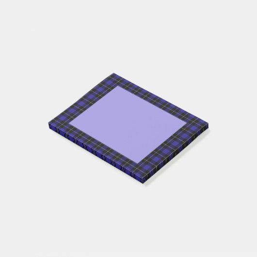 Royal Blue Black Plaid Post-it® Notes (Schuin)