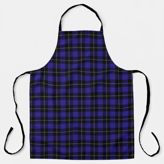 Royal Blue Black Plaid Schort (Voorkant)