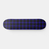 Royal Blue Black Plaid Skateboard (Horizontaal)