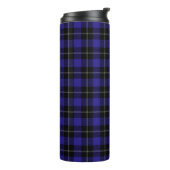 Royal Blue Black Plaid Thermosbeker (Gedraaid links)