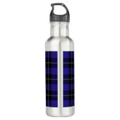 Royal Blue Black Plaid Waterfles (Achterkant)