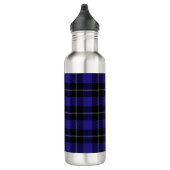 Royal Blue Black Plaid Waterfles (Rechts)