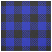 Royal Blue Black XL Buffel Check geruite Tartan