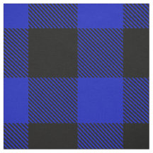 Royal Blue Black XXL Buffel Check geruite Tartan