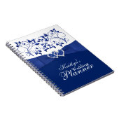 Royal Blue, Blanc Coeurs joints Carnet floral 2 (Côté Droit)