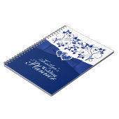 Royal Blue, Blanc Coeurs joints Carnet floral 2 (Côté gauche)