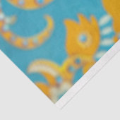 Royal Blue Bloemen Peacock Spider Art Tissuepapier (Detail)