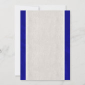Royal Blue  Bow & Linen Wedding Invitations Kaart (Achterkant)