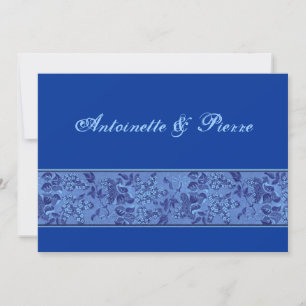 Royal Blue Brocade Wedding F622 Kaart