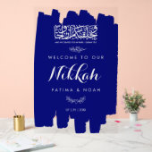 Royal Blue Brushed Paint Nikkah Acrylic Sign (Mariage)
