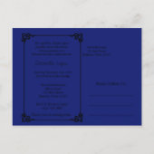 Royal Blue Butterfly Gown Quinceanera Invitation (Dos)