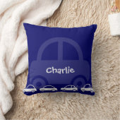 Royal Blue Car Custom Cotton Coussins (Couverture)