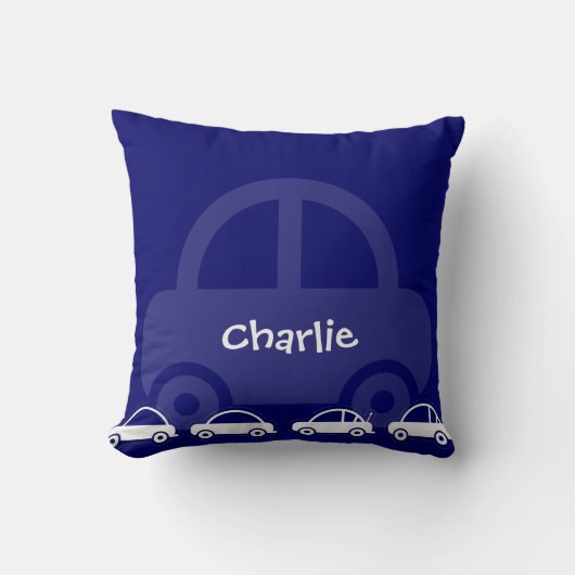 Royal Blue Car Custom Cotton Coussins (Recto)