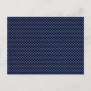 Royal Blue Carbon Style Weave Print Briefkaart