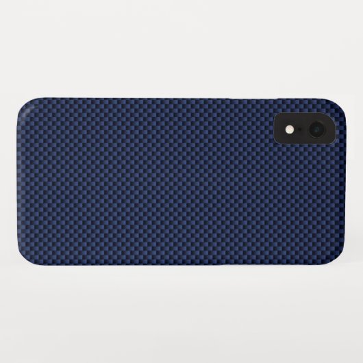 Royal Blue Carbon Style Weave Print Case-Mate iPhone Case (Achterkant (horizontaal))
